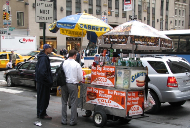 Have Street Food Sitting on The Side Walk
